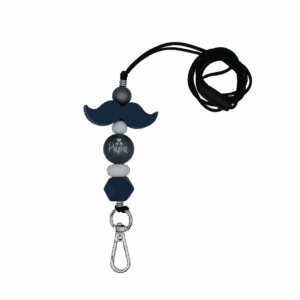 Keycord met gekleurde kralen en stevige clip, ideaal voor sleutels of pasjes.