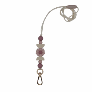 Keycord Bloem Roze Beige
