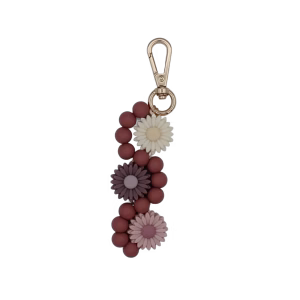 Sleutelhanger Bloemen Bruin Wit