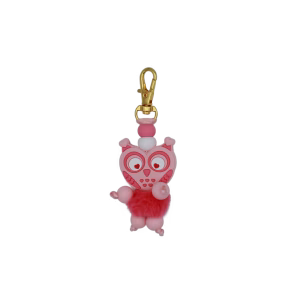 Sleutelhanger Uiltje Roze Fluffy