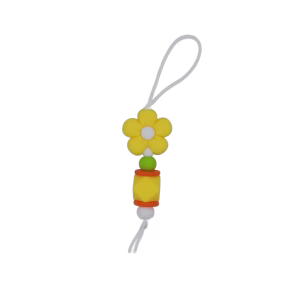 Zipper Charm Bloem Geel