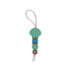 Zipper Charm Schelp Blauw