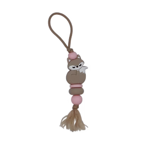 Zipper Charm Slapend Vosje Bruin
