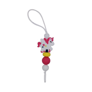 Zipper Charm Eenhoorn Wit