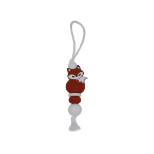 Zipper Charm Slapend Vosje Roodbruin