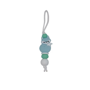 Zipper Charm Slapend Vosje Blauw