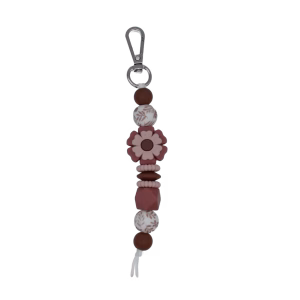 Tashanger / Sleutelhanger Bloem Licht oud Roze Rouge
