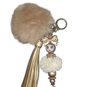 Sleutelhanger Gelukspoppetje Goud Kwastje